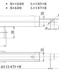 Technical diagram of 2 Inch Stroke 50 Millimeter DC Electric Mini Linear Actuator with measurements for medical and furniture applications.