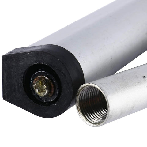 Close-up of the Beefy 12V 8 Inch Stroke Linear Actuator with Mounting Bracket, showing metal and plastic components for 900N lift.