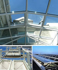 2 Inch Stroke 50 Millimeter DC Electric Mini Linear Actuator 24V Beefy Heavy Duty 600N push pull installed on glass roof frame