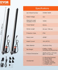 Two Pack 30 Inch Linear Actuator Kit With Wireless Remote For TV Tables And Sofas Lifts High Speed 0.35 Inches Per Second 110 Volt 220 Lbs 1000 Newtons IP54 Protection All In One System For Home And Industrial Use with aluminum alloy material and accessories.