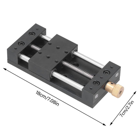 Linear Actuator Manual Sliding Table Stage Kit for 3D Printer CNC Router Aluminum Alloy Rail Guide High Precision Motion Axis, side view