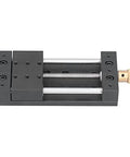 Linear Actuator Manual Sliding Table Stage Kit for 3D Printer CNC Router Aluminum Alloy Rail Guide High Precision Motion Axis, front view.