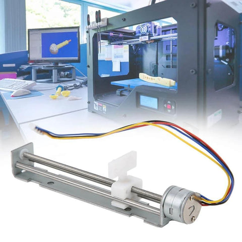 Linear Actuator 2‑Phase 4‑Wire Linear Stepper Motor Screw Slide Table 4‑9V Drive Voltage 18° Step Angle for DIY Engraving Machine