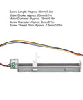 Linear Actuator 2‑Phase 4‑Wire Linear Stepper Motor Screw Slide Table with wires, 3.1in stroke, for DIY Engraving Machine