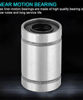 8pcs lm6uu linear ball bearings, 3d printer cnc parts, steel bearing with 6mm bore dia and 12mm OD for smooth motion and steady alignment