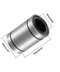 Linear ball bearings, lm25uu 25mm linear motion bushing double side rubber sealed rod liner for CNC, automation, and replacement jobs.