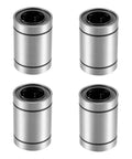 Linear ball bearings, lm25uu 25mm linear motion bushing double side rubber sealed rod liner shaft parts, 4 pack