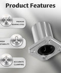 Double-Seal 20mm ID Linear Bearing with Square Flange features premium bearing steel, high stability, and accurate clamping