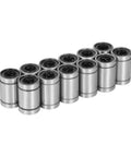 12 Pcs LM8UU Linear Ball Bearings, 8mm Bore Dia, 15mm OD, 24mm Length with Double Side Rubber Seal Great for CNC, 3D Printer