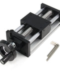 100mm effective stroke length linear rail guide double optical axis linear slide rail ballscrew sfu1605 with manual sliding table