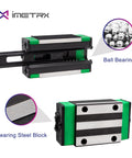 High Precision 400mm Linear Guide Rail Kit With Two Rails And Four HGH20CA Bearing Blocks Rust Resistant close-up view