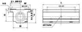 Technical diagram of ✝️ TWJ6WUU NB 3/8" Ball Bushing Adjustable Block Linear Motion showing dimensions and oil hole placement.