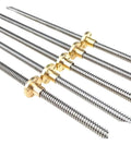 Ball screw linear motion ball screw t8 lead screw stepper motor lead 16mm lead screw trapezoidal lead screw with nut, shown in metal with brass nuts