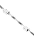 Two SCS10LUU aluminum linear bearing slides on a 10mm rod, 68mm long, silver