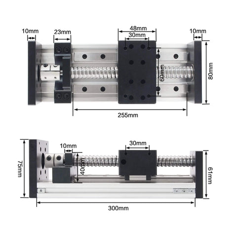 ✝️ Hbx1605 200mm / 7.87" linear motion guide actuator double linear rail slide 1605 ballscrew motorized xy xyz