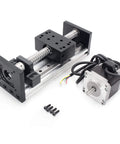 HBX1605 200mm linear motion guide actuator with double linear rail slide, 1605 ballscrew and NEMA23 stepper motor for CNC router engraver