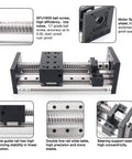 ✝️ Hbx1605 200mm / 7.87" linear motion guide actuator double linear rail slide with 1605 ballscrew and nema23 stepper motor