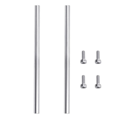 Two Pack 8mm By 350mm Linear Motion Rod Shafts With End Hollow Ends And 4mm Inner Holes Includes M4 Screws for CNC Machines