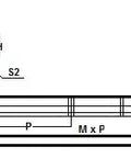 Diagram of WA10-24PD NB Stainless Steel Shaft 24 inch Length Linear Motion for smooth motion and stable alignment in systems, 1-pack.
