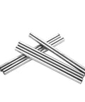 5 Pieces 8 x 100 mm Linear Motion Shaft Rods, chrome plated high carbon steel, precision ground for CNC and lathes, angled view