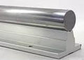 ✝️ NB WSS16 x28 1" inch Supported Shaft Rail Assembly Linear Motion shown in side view, highlighting metal rail and stable base.