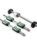 ✝️ 2pcs hgr20-300mm linear rail + 1pcs rm1605-350mm ballscrew with bf12/bk12 kit, dsg16h nut housing, coupling