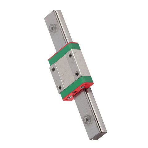 Tiny Yet Mighty Space Saving Miniature Linear Rail Guide With 12mm Width 4 Point Contact Precision Linear Motion Rail With Built In Lubrication System For Automatic And Measuring Equipment 100mm Length, shown in close-up