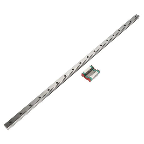 Beefy Miniature Linear Rail Guide With 12mm Width Slide Block Ball Retainer And Lubrication System 4-Point Contact Load Bearing 450mm