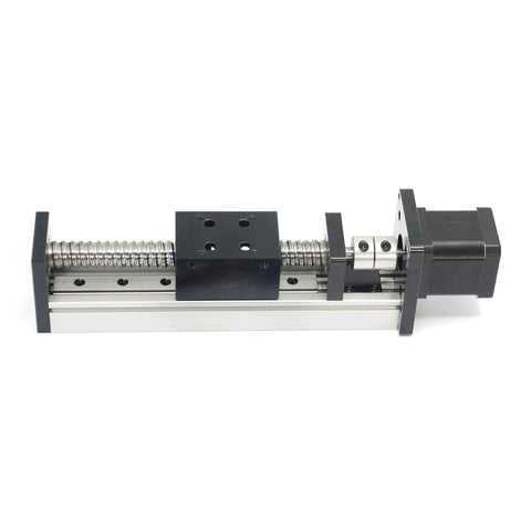 1pcs Linear Rail Guide Ballscrew SFU1605 with Square Linear Rails with NEMA17 Stepper Motor, 100mm Effective Stroke Length for DIY CNC