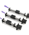 100mm effective stroke length linear rail guide with square linear rails ballscrew SFU1605 and NEMA 17 stepper motor for CNC router parts