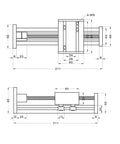 Technical diagram of ✝️ 1pcs linear rail guide ballscrew sfu1605 with nema17 stepper motor, 100mm effective stroke length for diy cnc