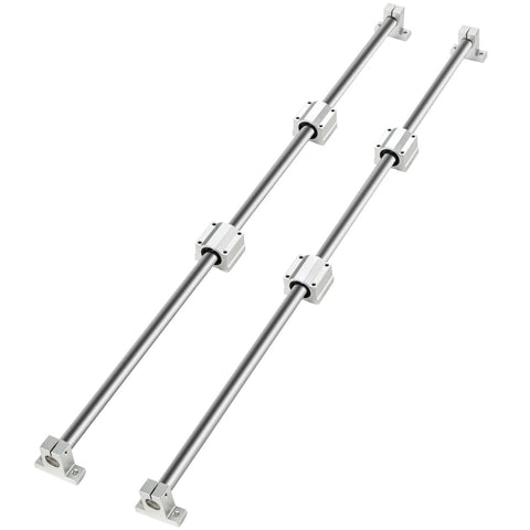 Ultra Smooth Linear Rail Kit For CNC And DIY Projects BestEquip 2 Pieces 20mm x 1000mm Linear Shafts With 4 Shaft Supports And 4 SC20UU Block Bearings