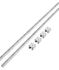 Linear Rail, 2 PCS SBR 20-2200mm, Linear Guideway Rail, and 4 PCS SBR20UU Square Type Carriage Bearing Blocks for CNC and automated machines