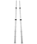 Linear Rail, 2 PCS SBR 20-2200mm, Linear Guideway Rail showing two long metal rails with square carriage blocks