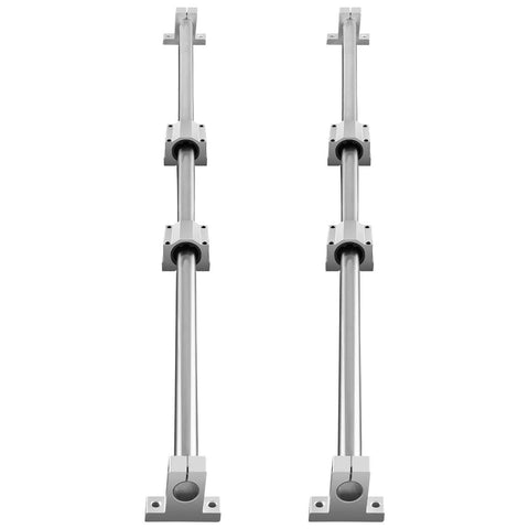 Front view of Linear Rail Slide SFC16-1000mm 2 PCS 39.4 in/1000mm SFC16 Guide Rails and SC16 Slide Blocks for CNC DIY projects.