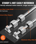 Linear Rail Slide SFC16-1000mm 2 PCS 39.4 in/1000mm SFC16 Guide Rails with carbon steel shafts and aluminum alloy supports