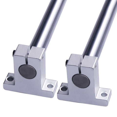 Two Pcs 20x1200mm Linear Shaft Optical Axis Kit with Four SK20 Linear Rail Supports for CNC Machines