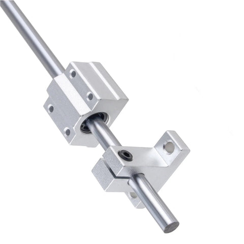 Pro Grade Linear Shaft CNC Parts Kit 16x1000mm Set with SK16 support and SCS16UU slide block for precise CNC machining.