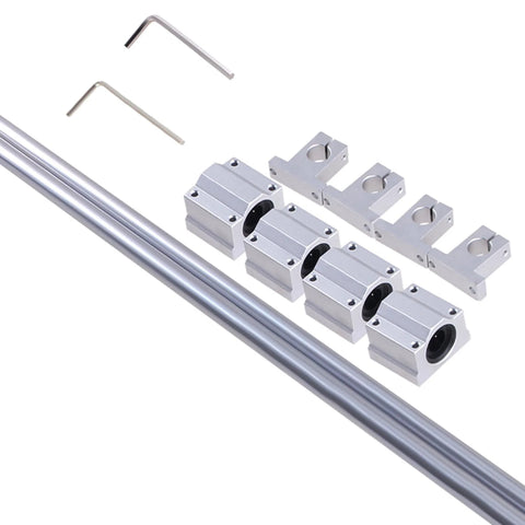Pro Grade Linear Shaft CNC Parts Kit 16x1000mm Set With 4 SK16 Linear Rail Supports and 4 SCS16UU Slide Blocks for DIY Projects