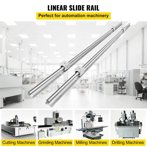 Linear Rail, 2 PCS SBR 20-2200mm, in automated machinery workshop setting
