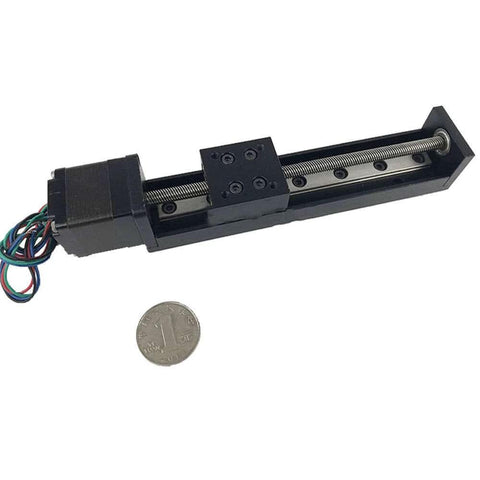 Linear Rail 50mm Linear Stage Actuator with Square Linear Rails Mini Slide Table + NEMA 11 Stepper Motor for DIY CNC Router