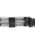 Front view of 150mm Effective Travel Length Double Linear Rail Guide Ballscrew SFU1605 with NEMA23 Stepper Motor for DIY CNC Router Parts X Y Z Linear Stage Actuator and 3D Printe.