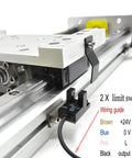 Close-up of Heavy Duty Linear Stage Actuator 24Inch Ballscrew 1605 + HG15 Linear Rail Guide with Nema23 Motor Base