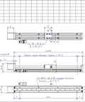 Technical diagram of Linear Stage Actuator Linear Stage Small Slide Guide CNC Screw Lead Motion Table Motorized Nema 14 Stepper Motor (50MM)
