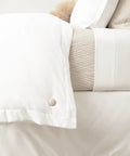 Duvet Clip Set Keeps Your Comforter From Shifting In The Cover With Locking Pin Fasteners, Classic Linen Look, Natural Finish, Four Pack