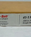 Riveted Link Chain For Conveyors One Half Inch Pitch Single Width Ten Foot Length Two Hundred Forty Pitches Beefy Heavy Duty