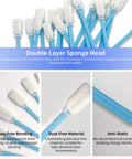 Lint Free 5.9 Inch Foam Cleaning Swabs Pro Grade For Lab Printers Inkjet DX Printheads - close-up view with features displayed