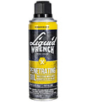 Front view of Liquid Wrench L106 Penetrating Oil, 5.5 Oz can with black cap and yellow label.