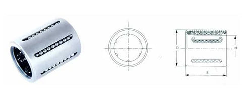 LK4060 40mm Ball Bushing 40x52x60 Linear Motion Bearings - VXB Ball Bearings