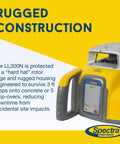 Spectra Precision LL300N-4 Self-Leveling Rotary Laser Kit with rugged construction and protective rotor cage